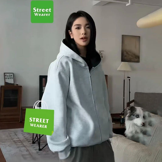 460GSM Heavyweight Color-Block Versatile Sports Hoodies