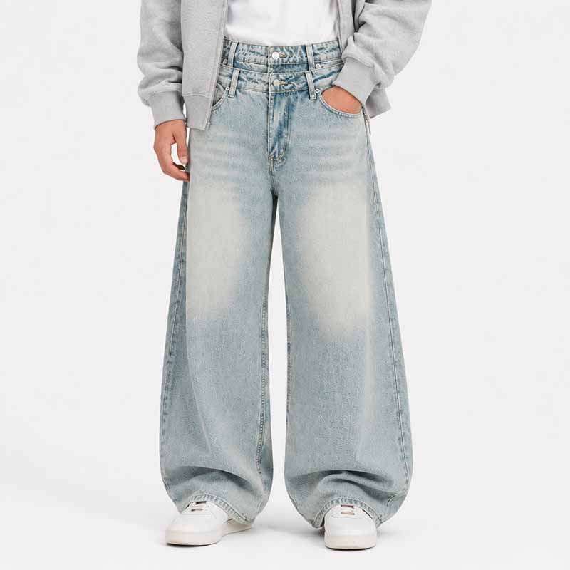 Double Waist Blade Barrel Denim G6892