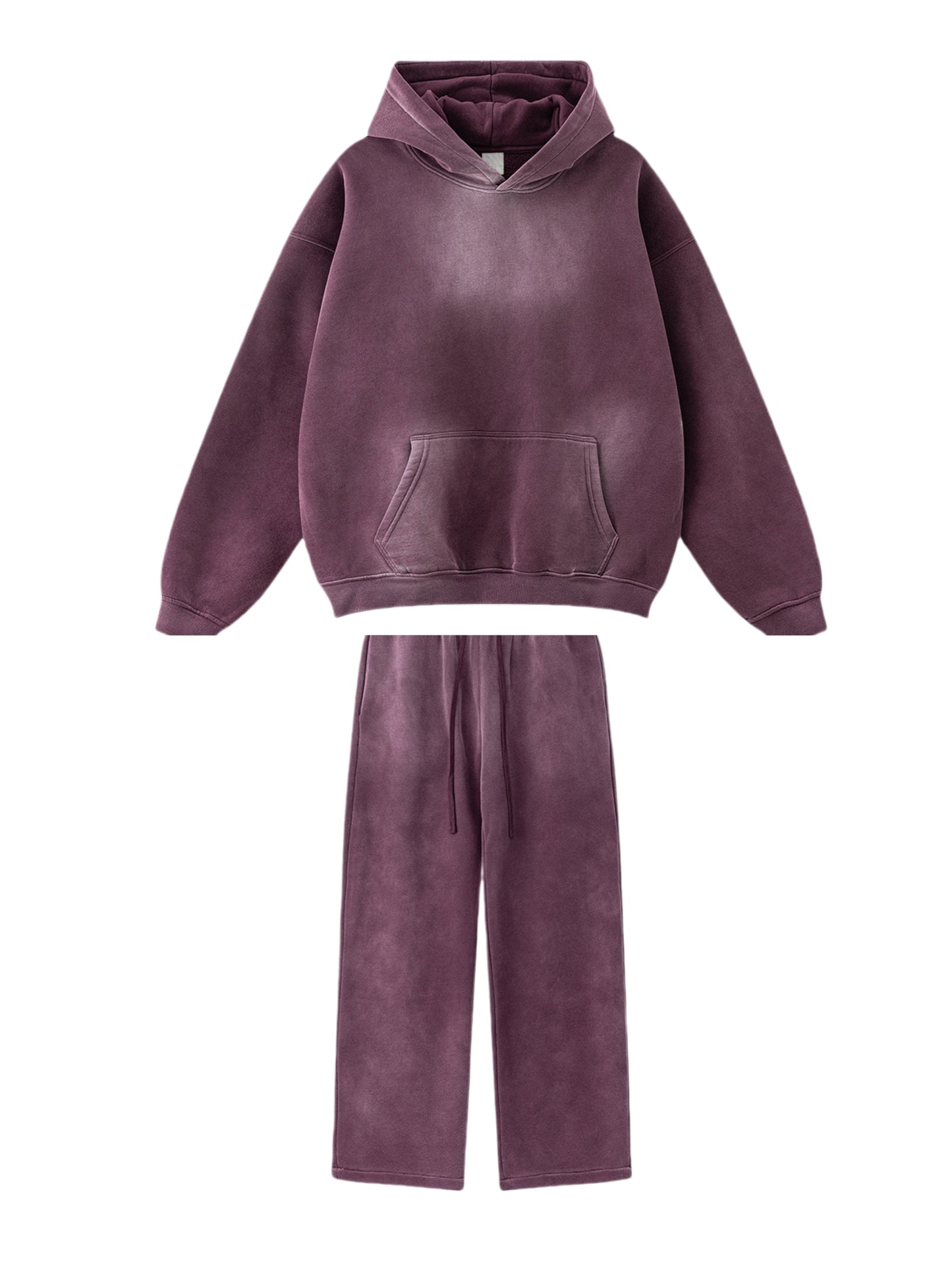 Spray monkey gradient color  washed vintage hoodie set SW004BEW2423K2429