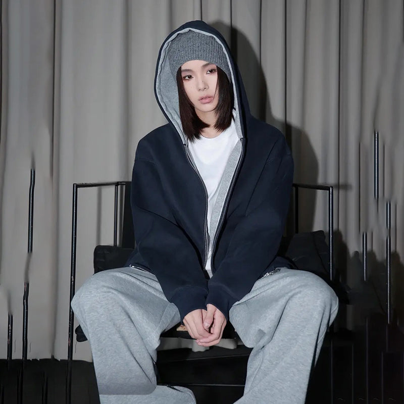 Heavyweight Color Block Patchwork Hoodies YE-WW99