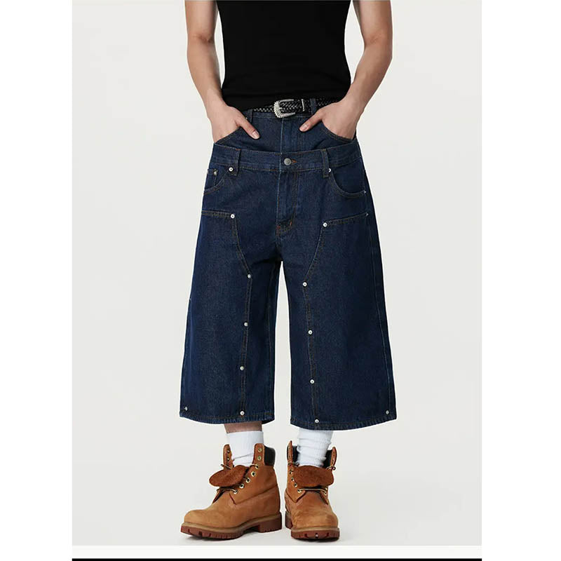 Double Waist Cropped Denim Jeans G6999