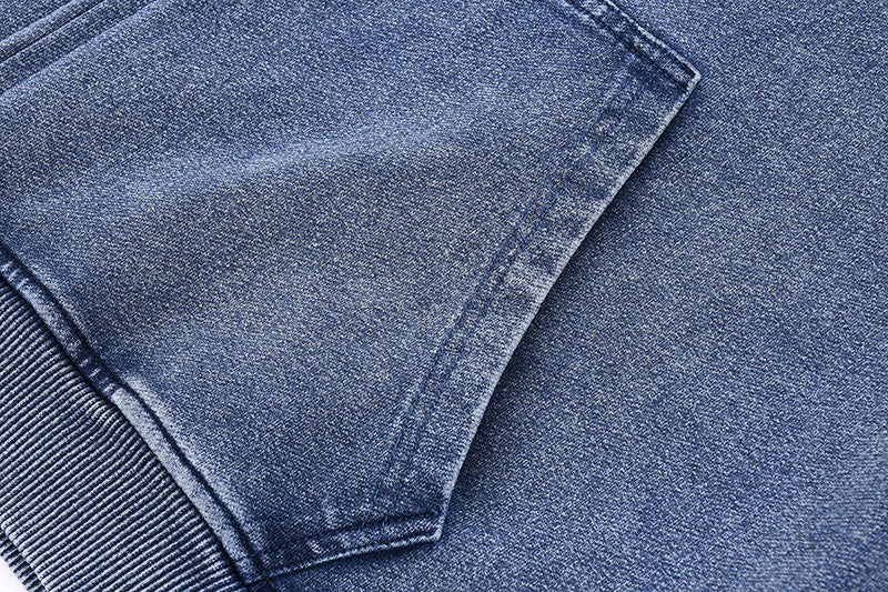 Snow Wash Vintage Denim Hoodie KB-02