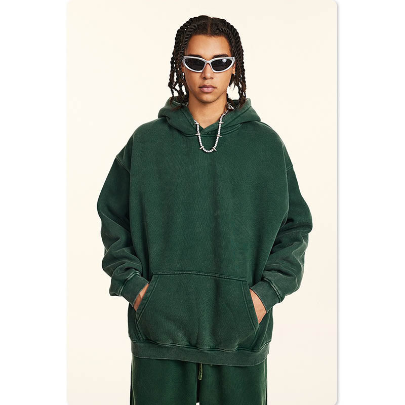 Loose Fitting Washed Vintage Hoodie Set W2485K2487