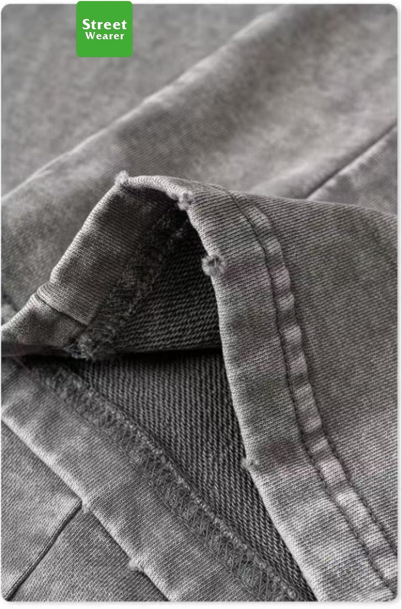 Loose Casual Vintage Washed Straight Leg sweatpants SW008BE3278
