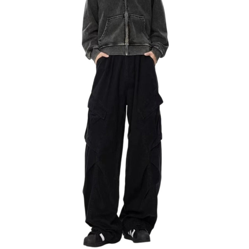 Loose Fit Wide Leg Cargo Pants KJ6282
