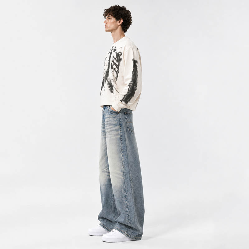 Blade Barre  Whisker Scimitar Jeans — Vintage Blue GPC9820