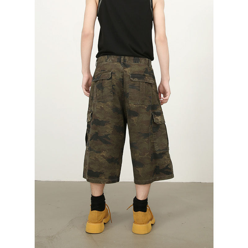 Vintage Camo Jorts Wide Leg 7/8 Cargo Pants 877