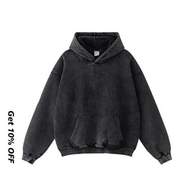 Loose Fitting Washed Vintage Hoodie Set W2485K2487
