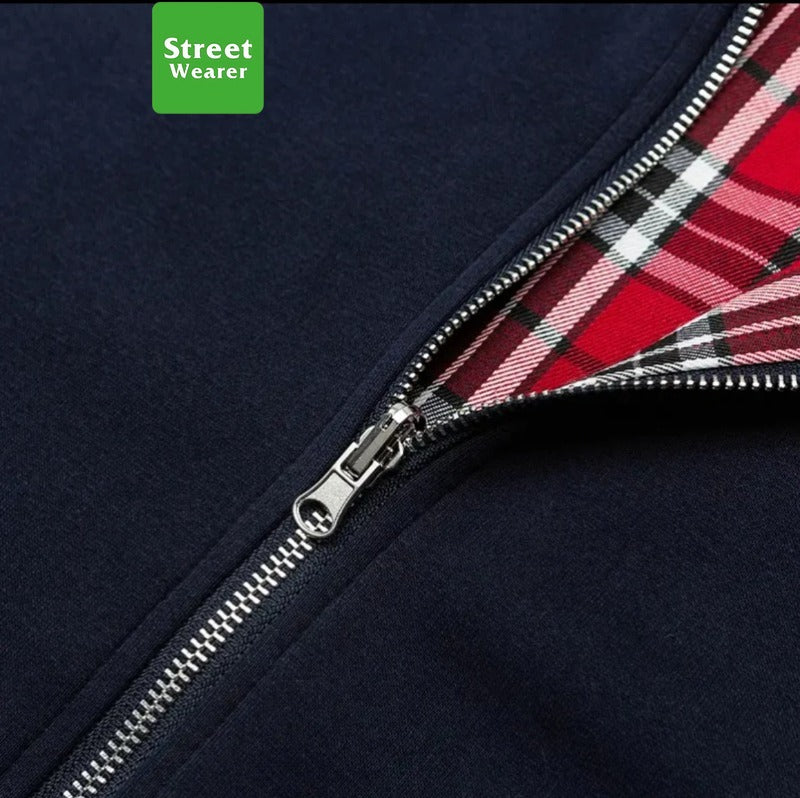 Retro Two-sided Patchwork Solid Color Pullover Hoodie SW034YEW1348GB