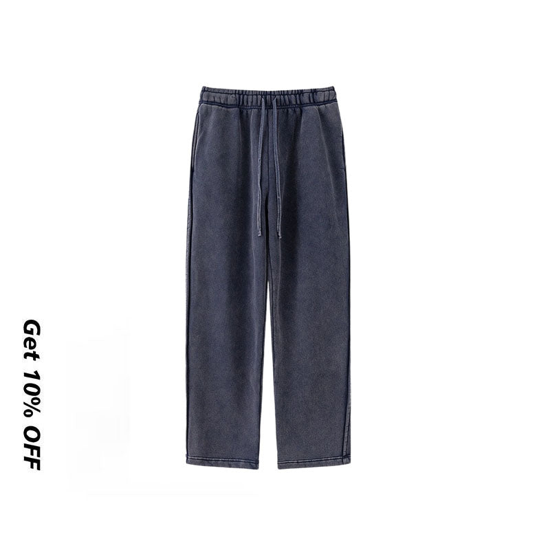 Verwaschenes Basic-Kapuzenpullover-Set WM195BEW2485&amp;K2487