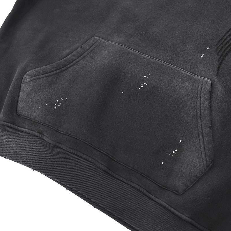 Sweats à capuche délavés et éclaboussés SW011BK23819