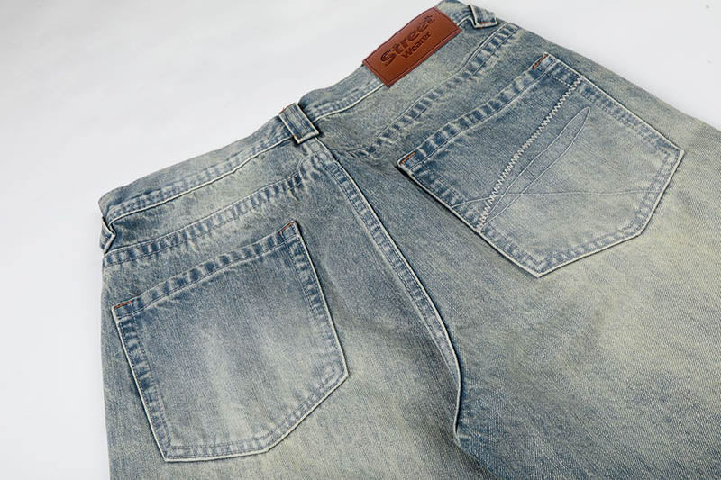 Blade Barre  Whisker Scimitar Jeans — Vintage Blue GPC9820
