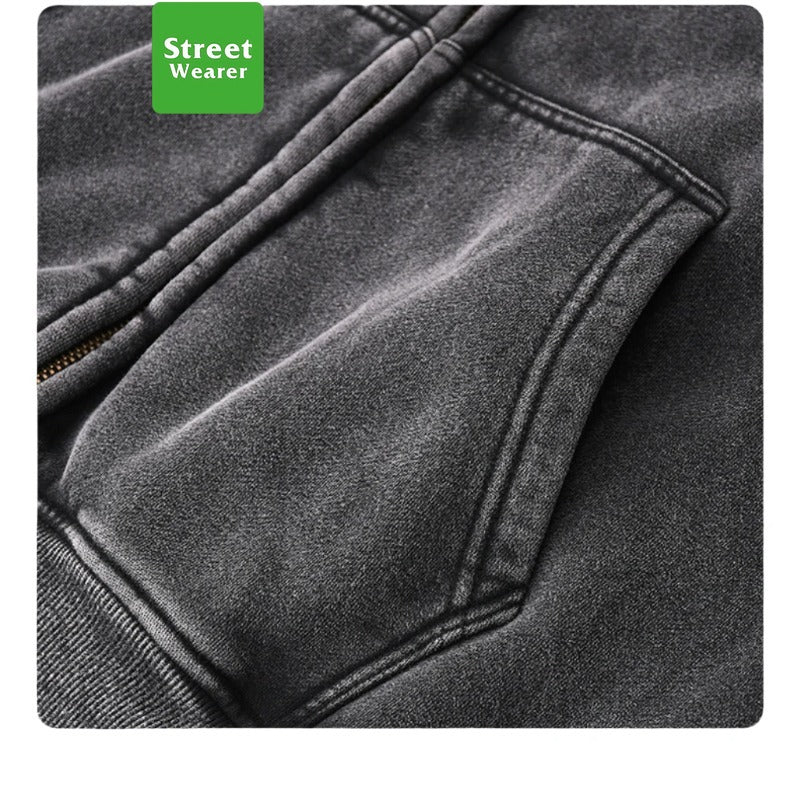 Gradient Spray Horsebit Heavy Wash Vintage Hoodie SW005XJKFLMW-03