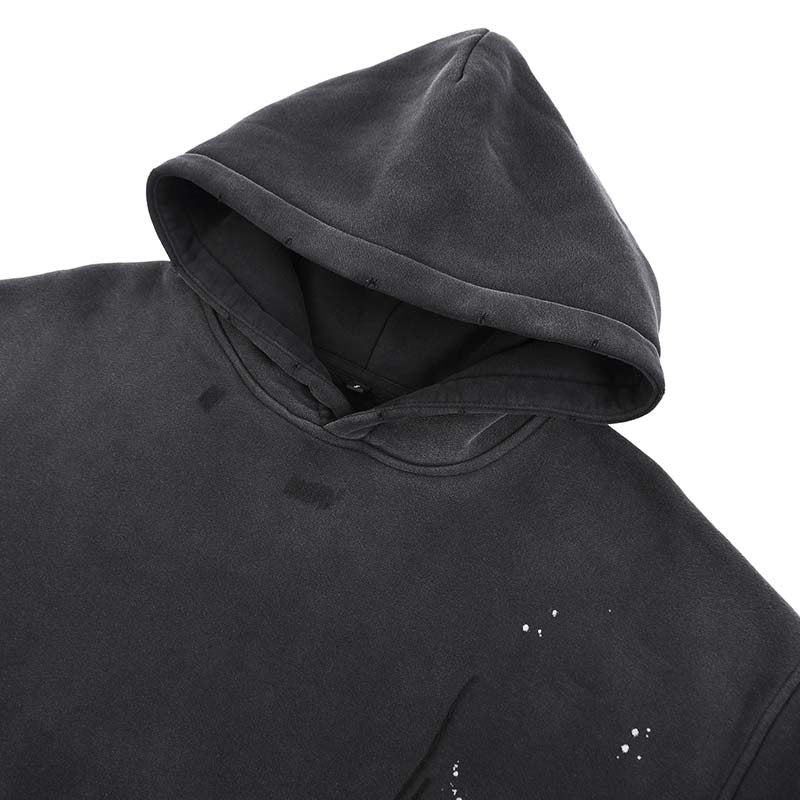 Sweats à capuche délavés et éclaboussés SW011BK23819