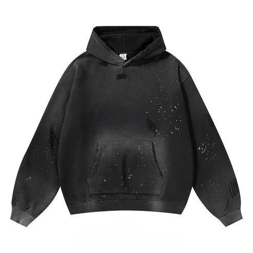 Washed splashed hoodies SW011BK23819