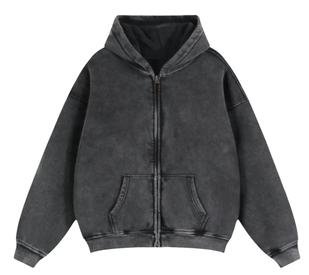 Gradient Spray Horsebit Heavy Wash Vintage Hoodie SW005XJKFLMW-03