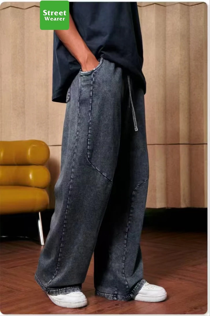 Loose Casual Vintage Washed Straight Leg sweatpants SW008BE3278