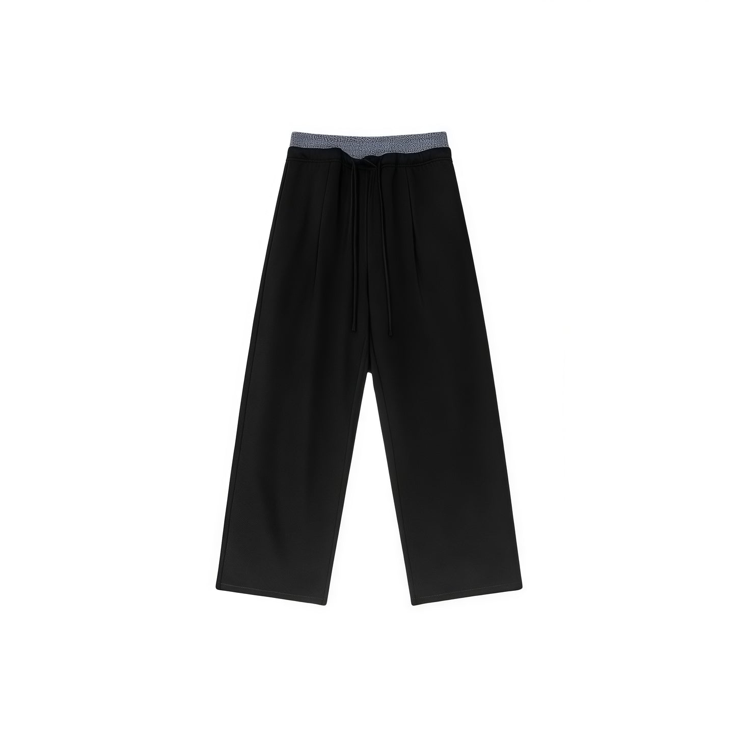 Plaid Color Contrast Double Waist Head Casual Pants K25154