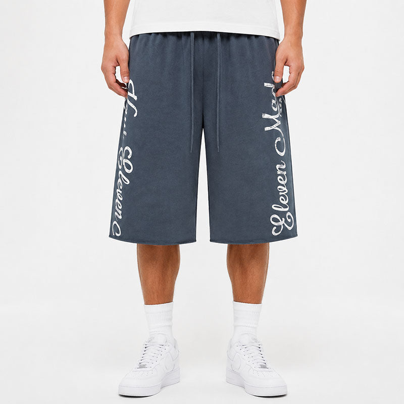 Script Logo Baggy Sweat Shorts Grey CK280