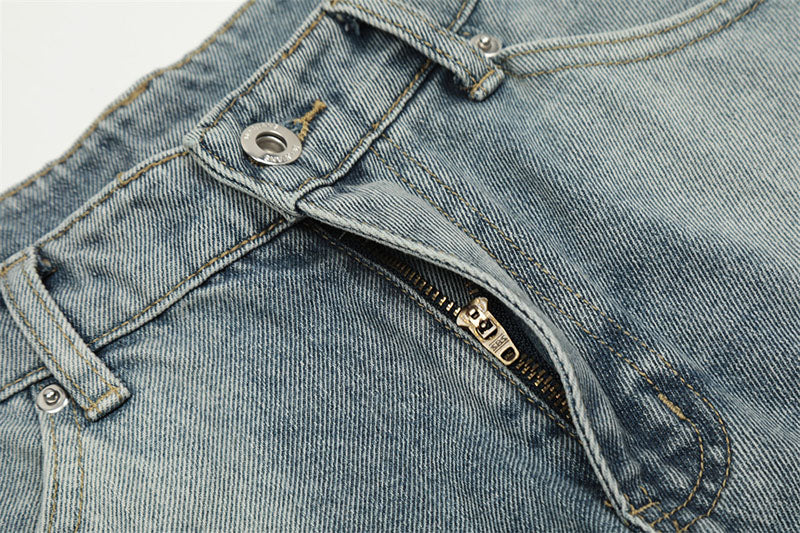 Flip Utility Baggy Denim Shorts – Light Wash