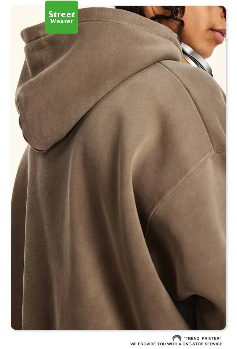 Spray monkey gradient color  washed vintage hoodie set SW004BEW2423K2429