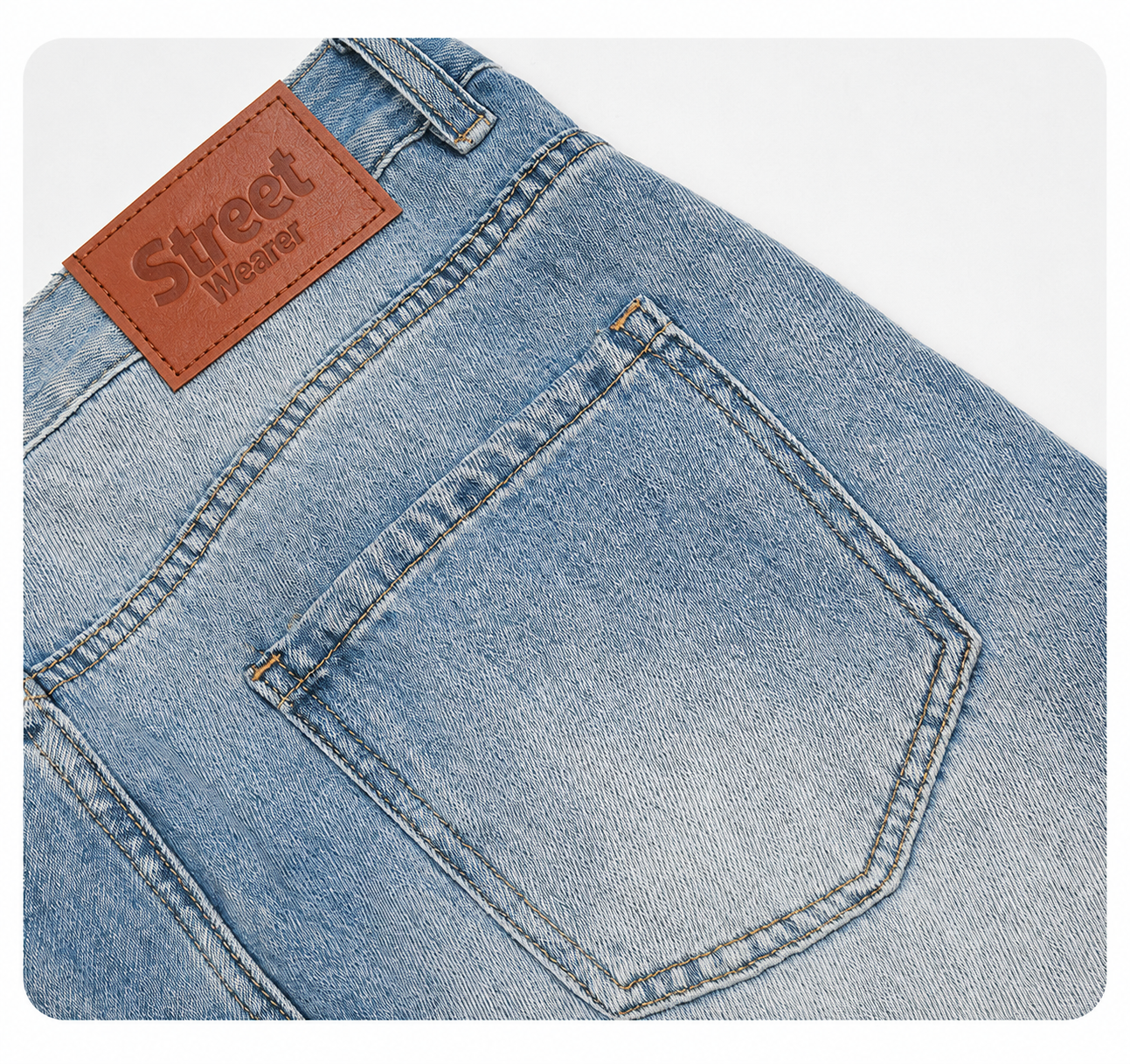 Vintage Washed Gradient Whiskered Jeans K9265