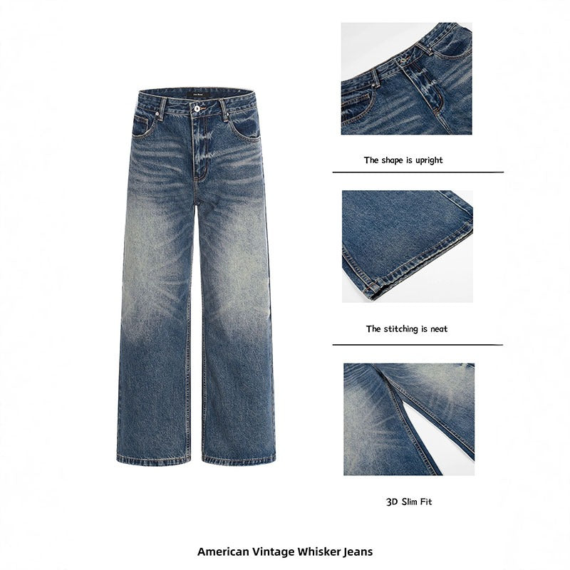 Cleanfit Washed  Retro Cat-Whisker Jeans CK5567