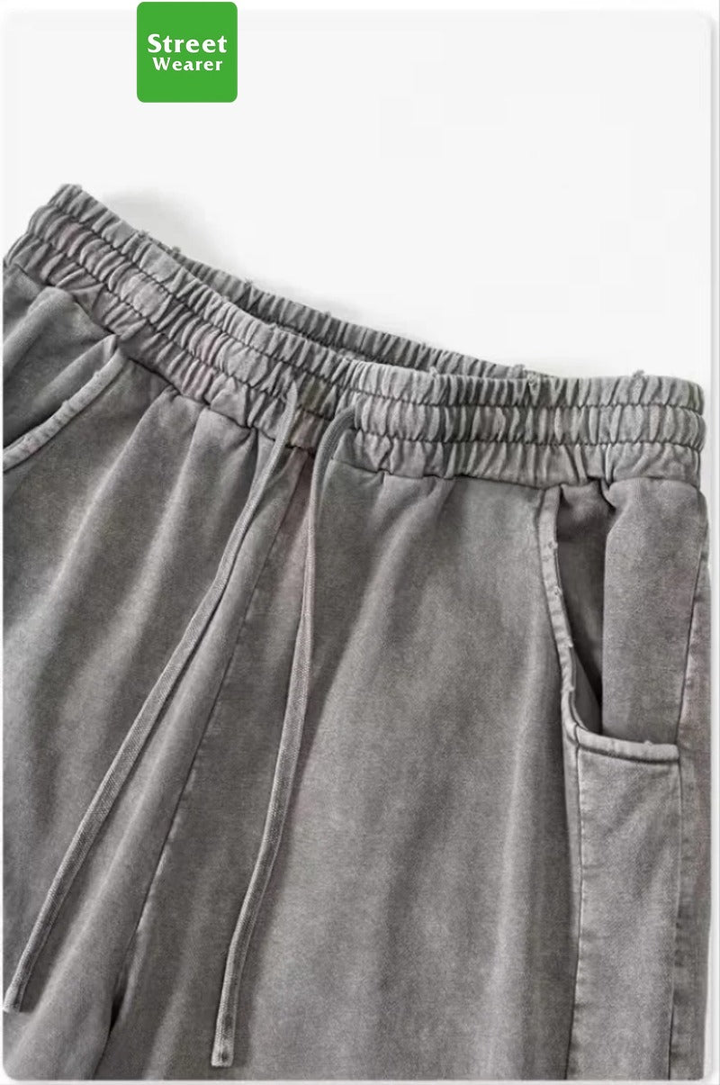 Loose Casual Vintage Washed Straight Leg sweatpants SW008BE3278