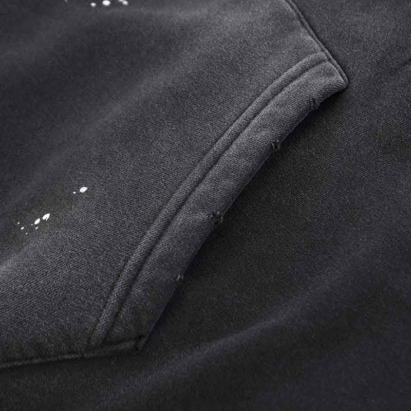 Sweats à capuche délavés et éclaboussés SW011BK23819