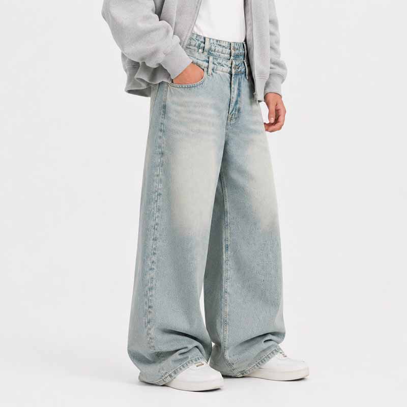 Double Waist Blade Barrel Denim G6892