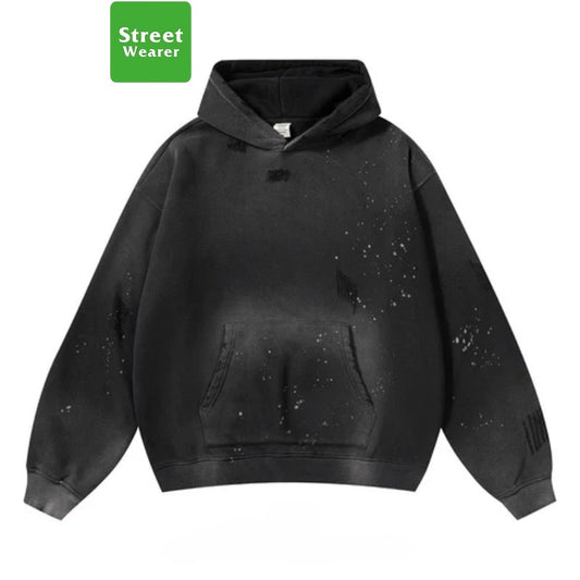 Washed splashed hoodies SW011BK23819