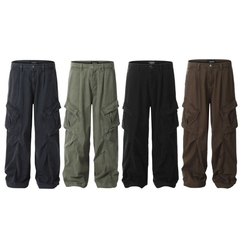 Loose Fit Wide Leg Cargo Pants KJ6282
