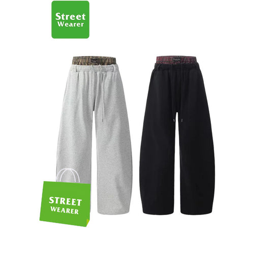 Scimitar-silhouette two-piece sweatpants SW020KNCK6597