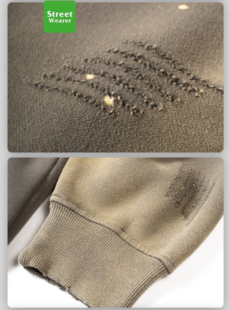 Washed splashed hoodies SW011BK23819