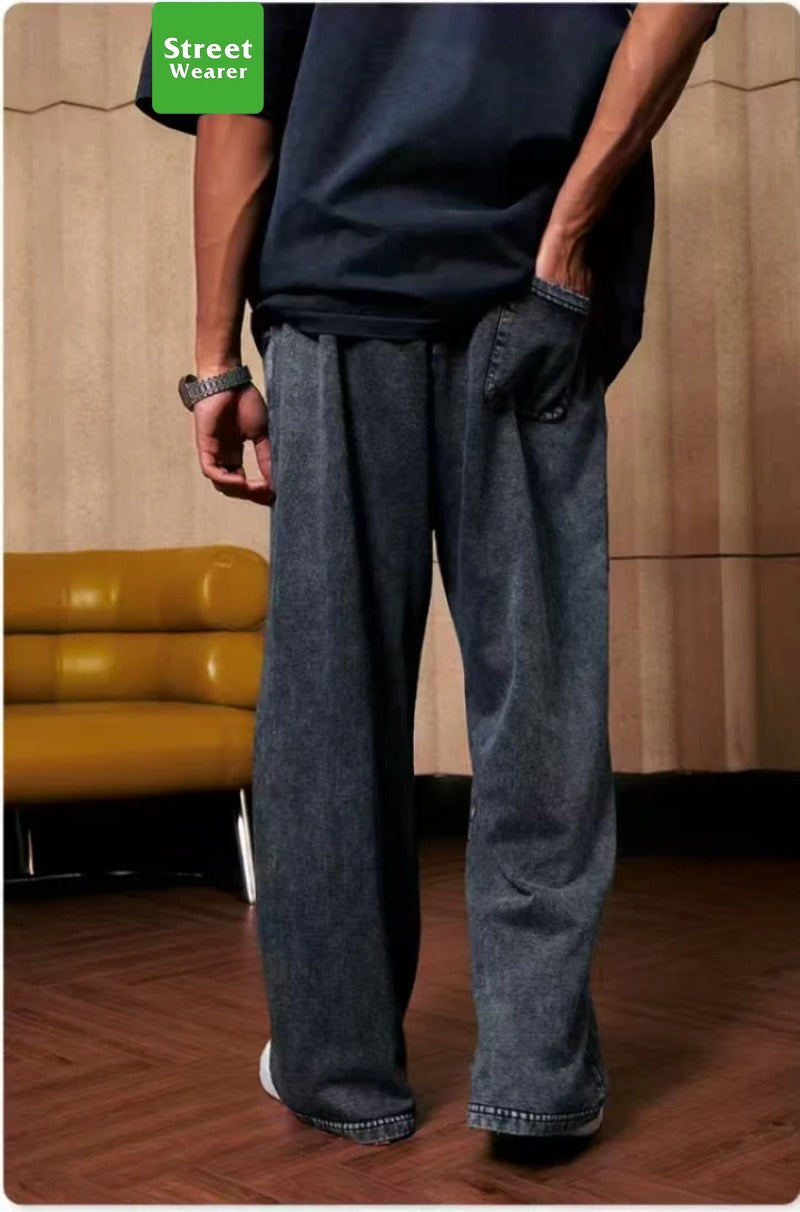 Loose Casual Vintage Washed Straight Leg sweatpants SW008BE3278