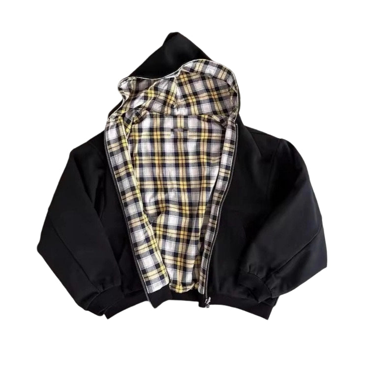 Double-faced Knit Reversible Full-zip Hoodies 1295