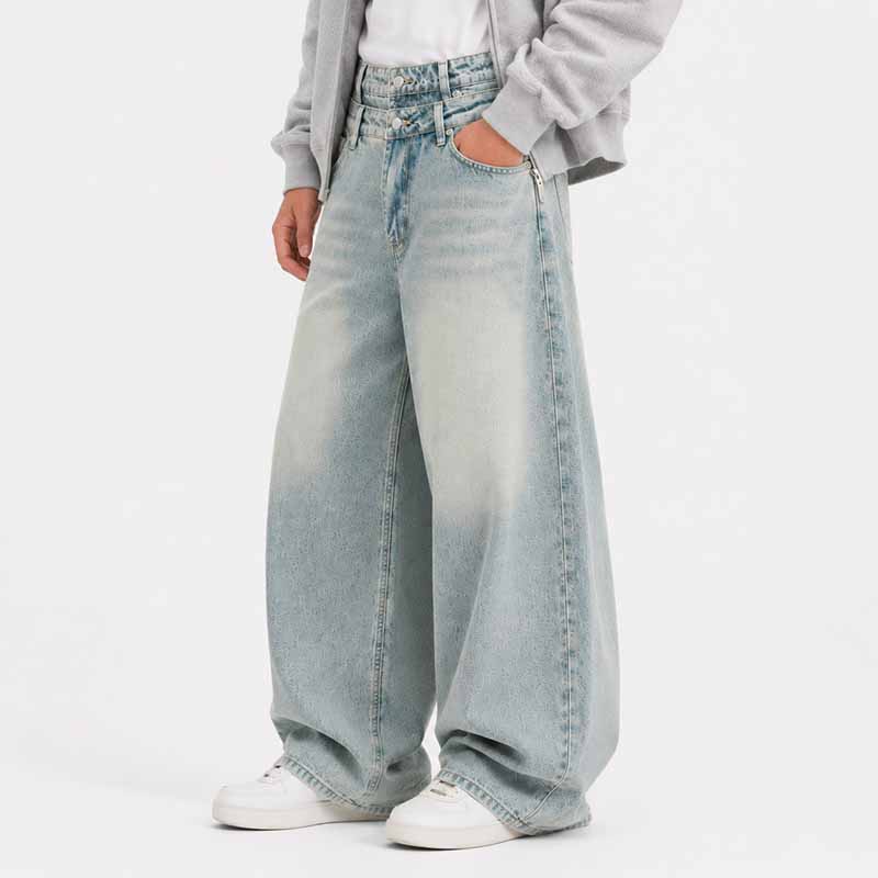 Double Waist Blade Barrel Denim G6892