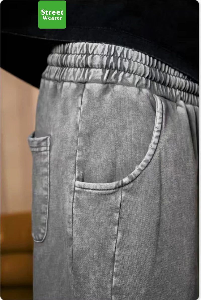 Loose Casual Vintage Washed Straight Leg sweatpants SW008BE3278