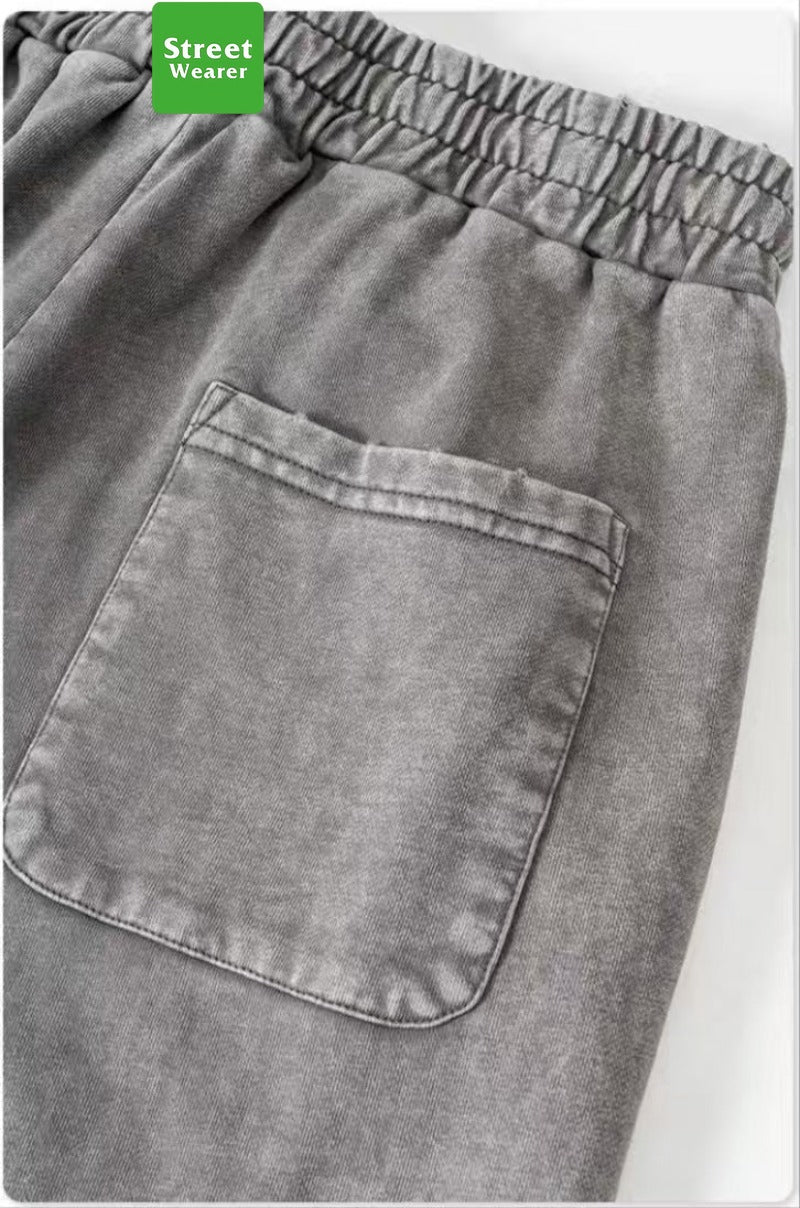 Loose Casual Vintage Washed Straight Leg sweatpants SW008BE3278