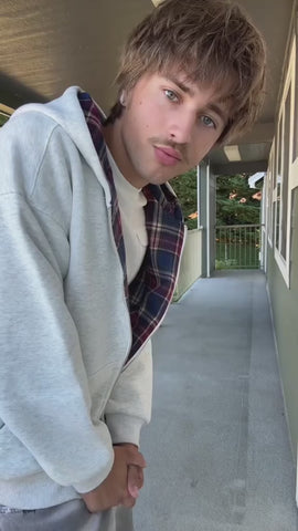 Reversible Plaid Patchwork Zip-up Hoodies W1348GB