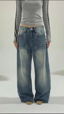 Cleanfit Baggy Scimitar-silhouette Jeans 1052