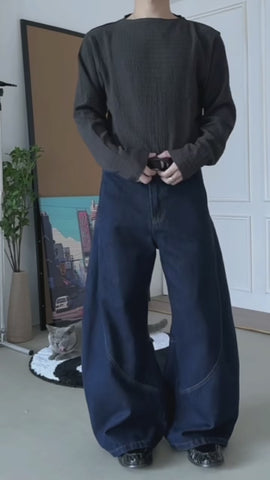 Cleanfit Baggy Scimitar-silhouette Jeans 1035