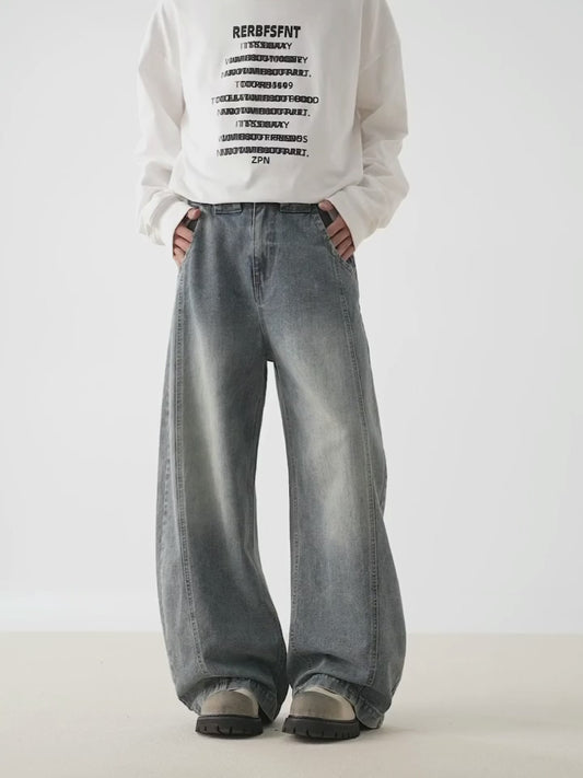 Retro Washed Old Craft Oversize Scimitar-silhouette Jeans SW225HOTRULES